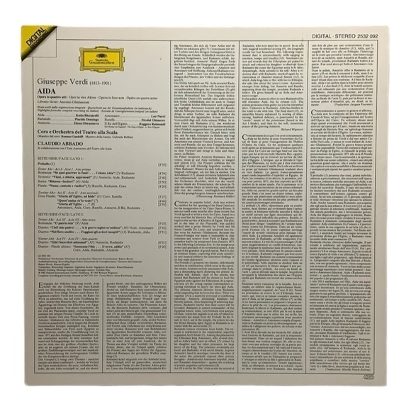 LP Giuseppe Verdi  - Aida-Querschnitt-Highlights-Brani Scelti Vinyl Record - Picture 2 of 2